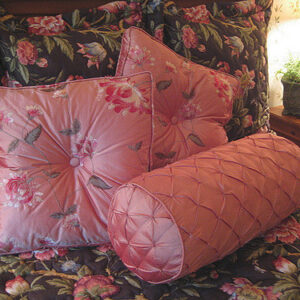 Coral Silk Pillows